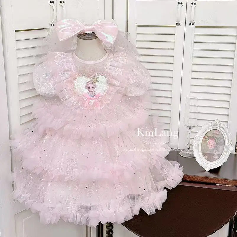 Elsa Princess Dress Children's Birthday Summer Dress