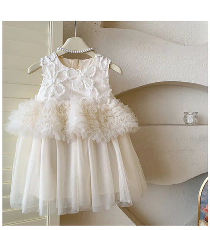 Princess Style Girls Dress Floral Birthday