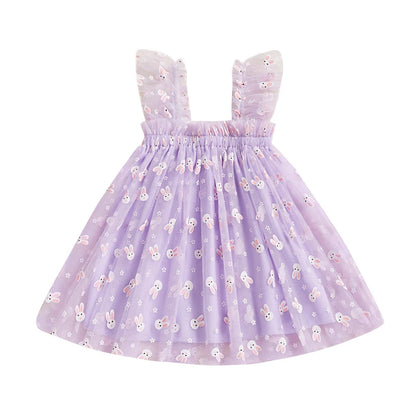 Vestido de Pascua de tul para niña 