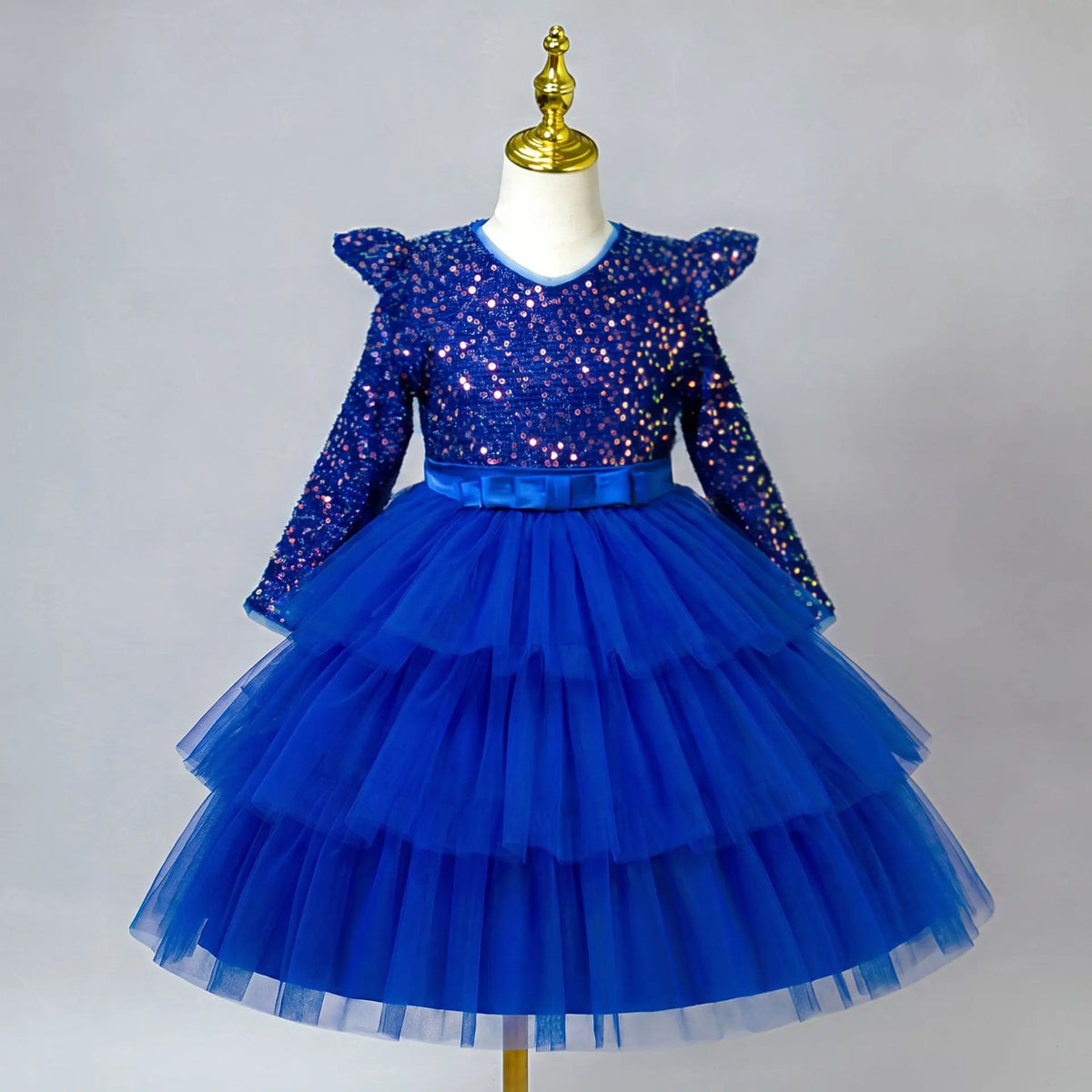 Princess Style Long Sleeve Children's Dress