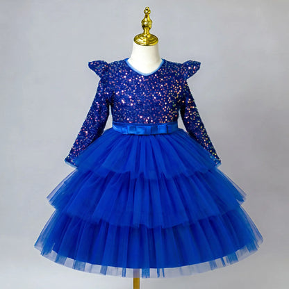 Princess Style Long Sleeve Children's Dress