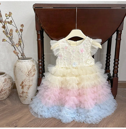 Cake-Puff Sleeve Gorgeous Princess Dress
