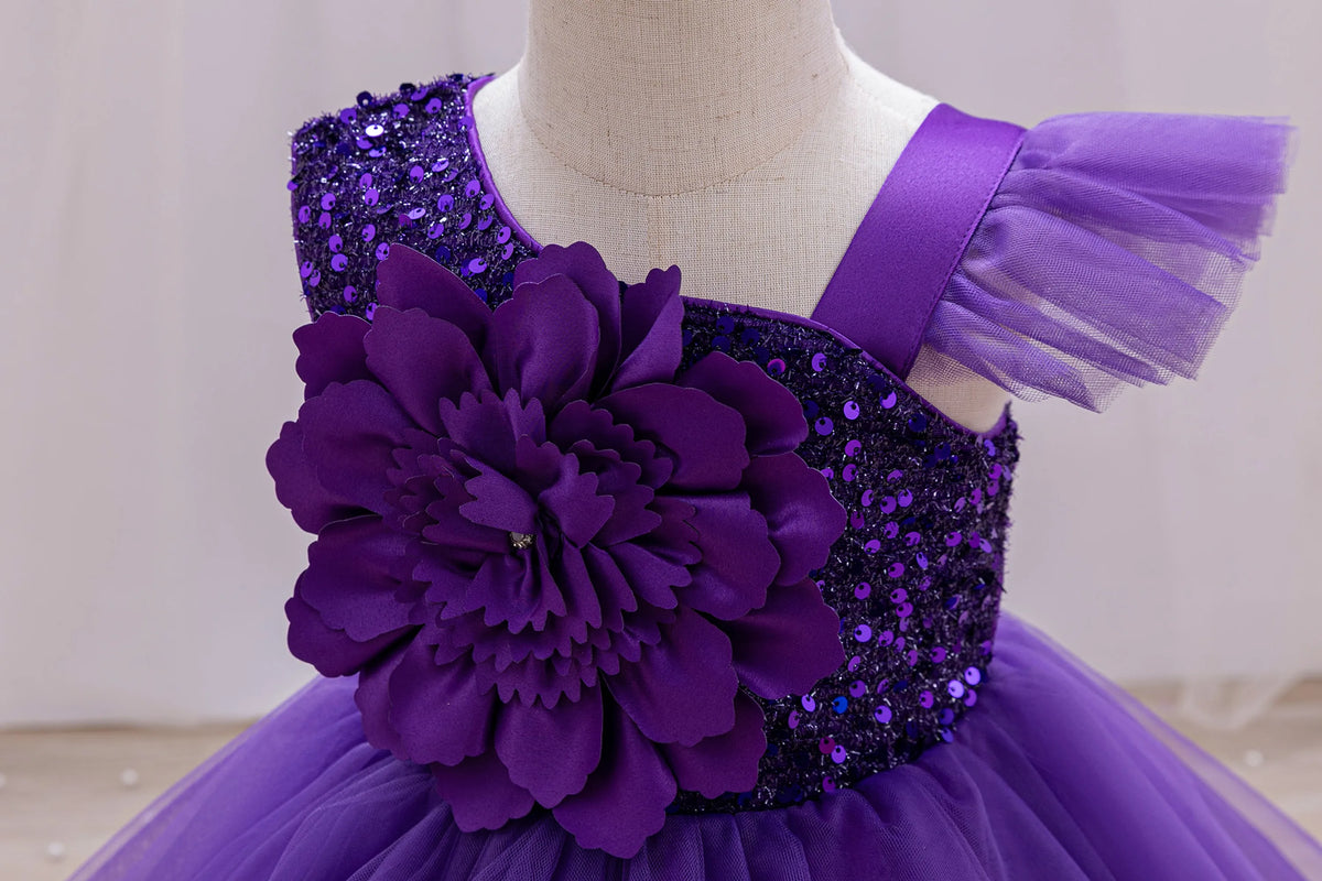 Elegant Girl Princess Dress Small Flying Sleeves