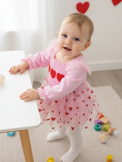 0-18M Newborn Baby Girl Outfit Heart Romper