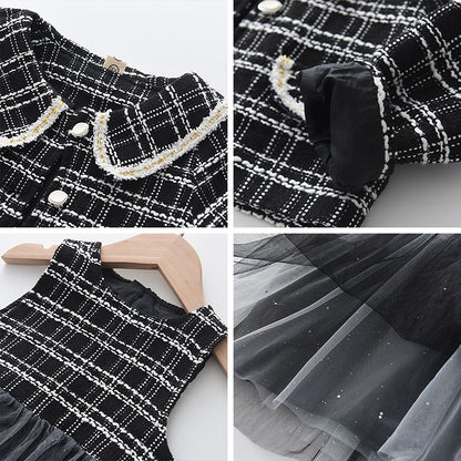 Conjunto infantil vestido + blusa fría 