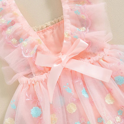 Body Infantil Bordado Florzinhas 