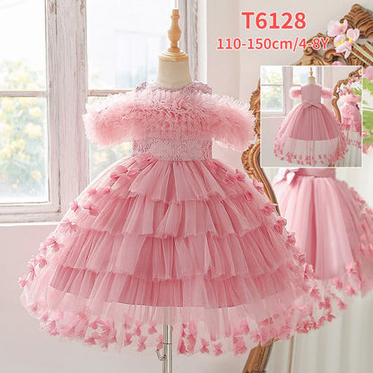 Children's Princess Dress Cake Skirt Net Gown Flower