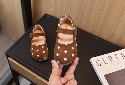 Girls Polka Dot Shoes Cute Children Princess Dress Shoes