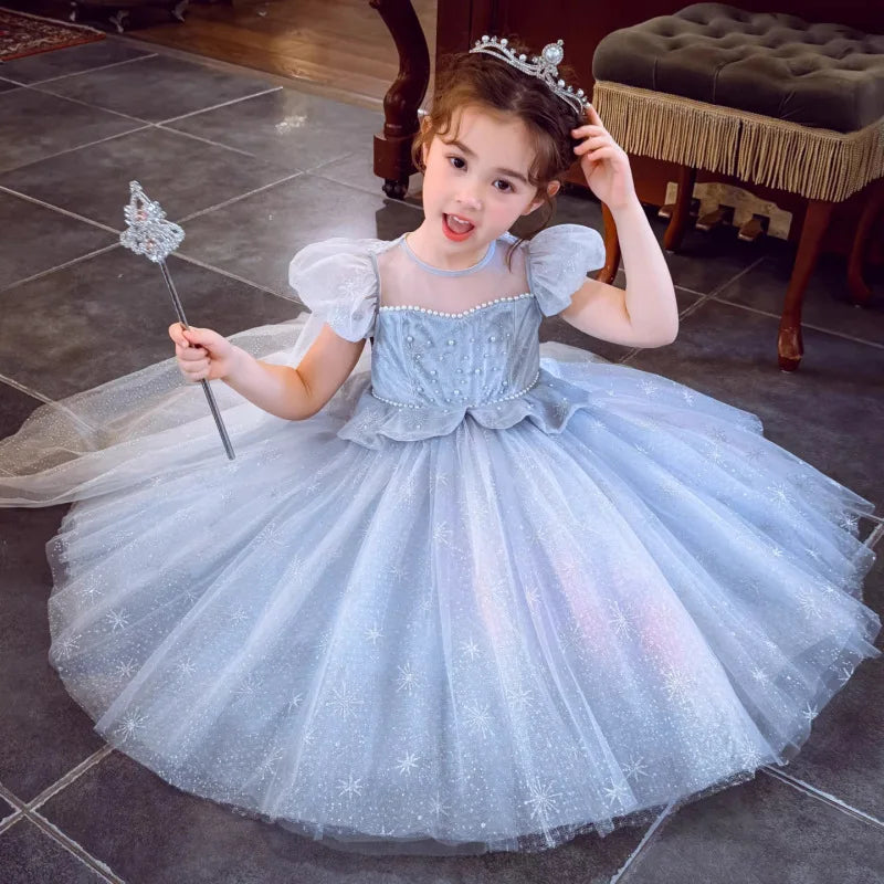 Blue Princess Dress Birthday Gift Dress