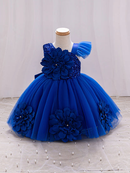 Elegant Girl Princess Dress Small Flying Sleeves