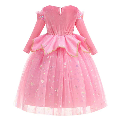 Children's Party Dress in Sparkly Pink