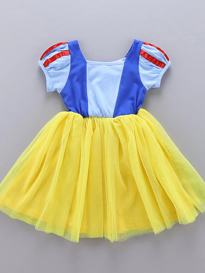 Round Neck Dress Children  Mesh Tulle Dress