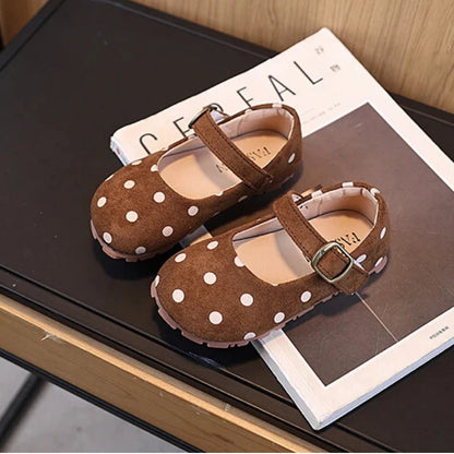 Girls Polka Dot Shoes Cute Children Princess Dress Shoes
