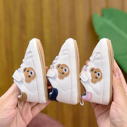 Baby Sneakers Cartoon Bear Embroidery Baby Shoes