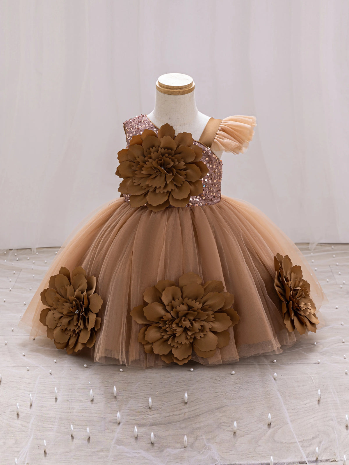 Elegant Girl Princess Dress Small Flying Sleeves
