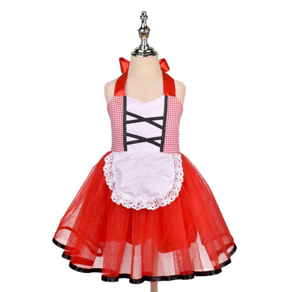 Girls Red Riding Hood Style Tutu Dress
