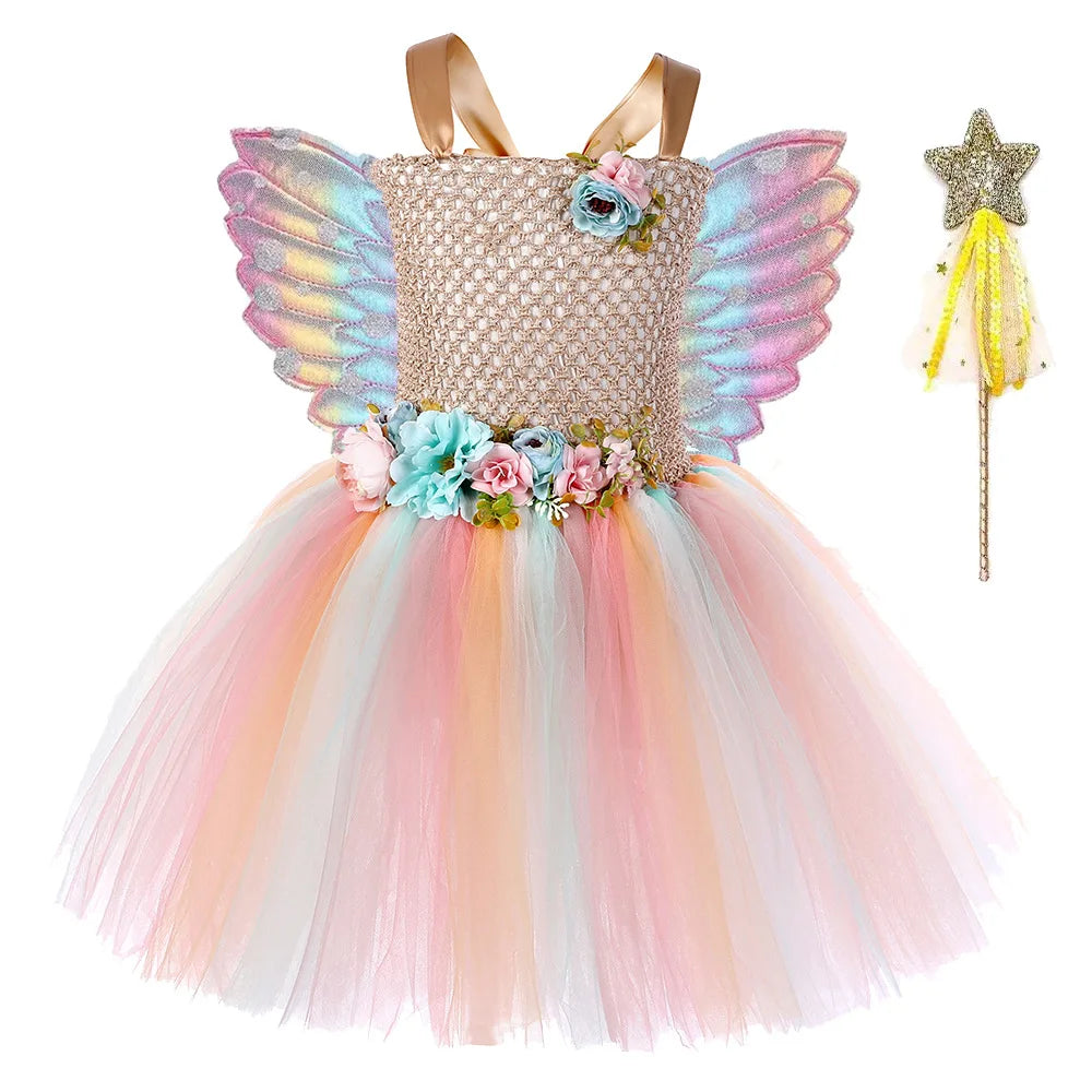 Tulle Princess Dress Sleeveless Strap Birthday Dress