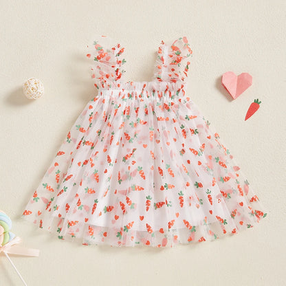 Vestido de Pascua de tul para niña 