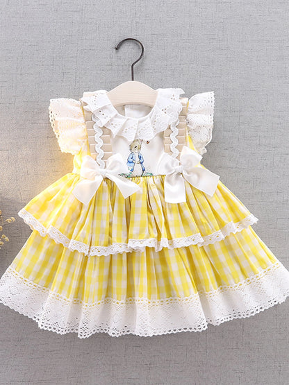 Round Neck Dress Children  Mesh Tulle Dress