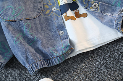 Conjunto infantil de 3 piezas con chaqueta para niño