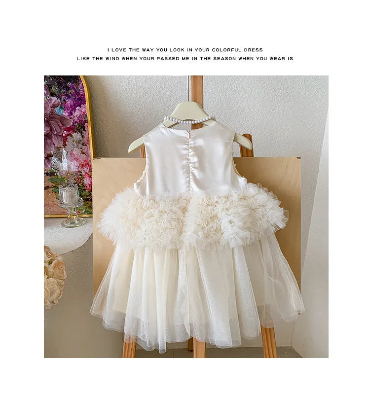 Princess Style Girls Dress Floral Birthday