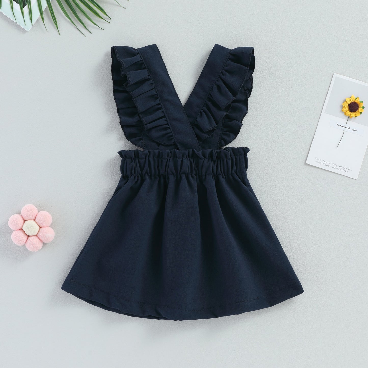 Vestido azul infantil con osos