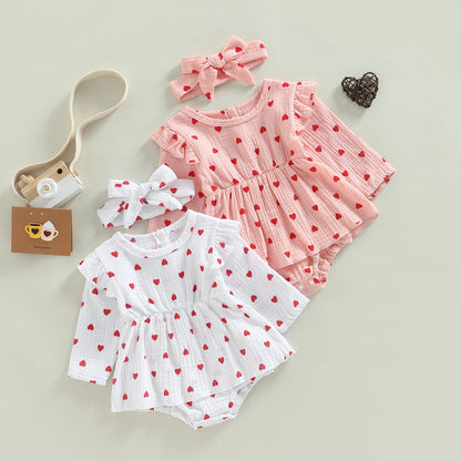 Body infantil + bandana de corazón 