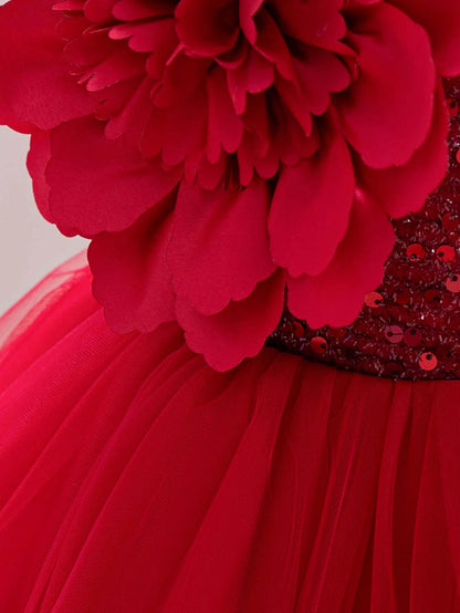 Elegant Girl Princess Dress Small Flying Sleeves