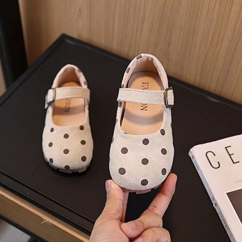 Girls Polka Dot Shoes Cute Children Princess Dress Shoes