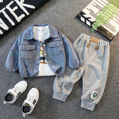 Conjunto infantil de 3 piezas con chaqueta para niño