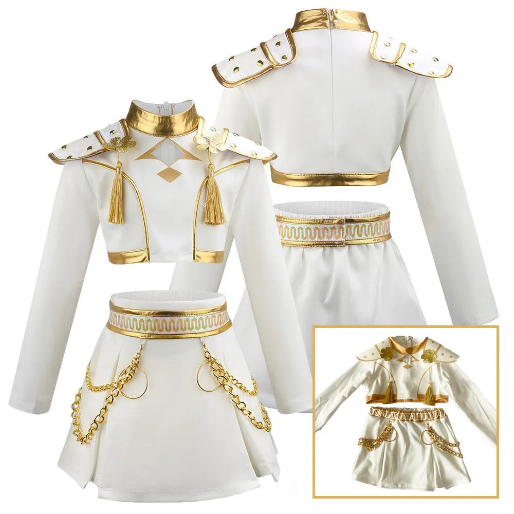 Halloween Party Girls CosplayWhite Long Sleeves Dress