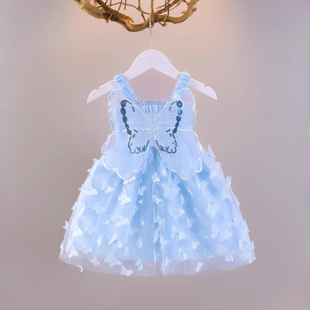Sleeveless Tulle Dress with 3D Bow Flower Girl Dresses