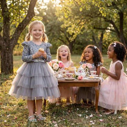 Princess Style Long Sleeve Children's Dress