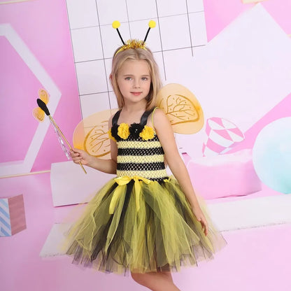Yellow Little Bee Animal Performance Costume Halloween Dress