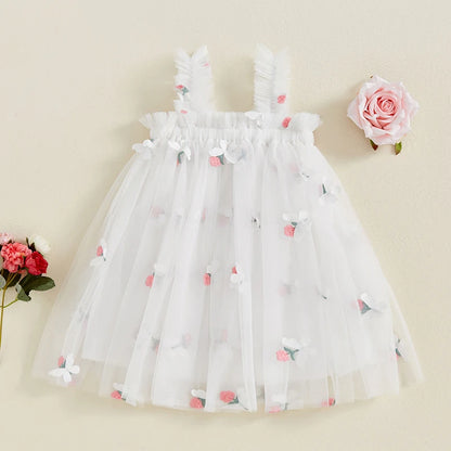 Vestido de mariposa de tul para niña 