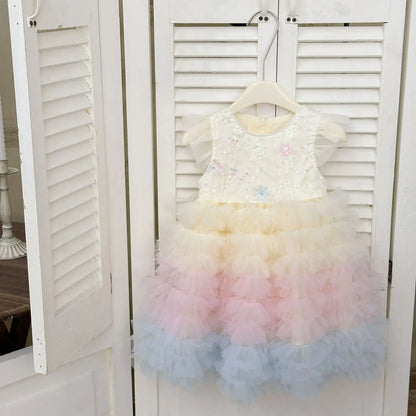 Cake-Puff Sleeve Gorgeous Princess Dress