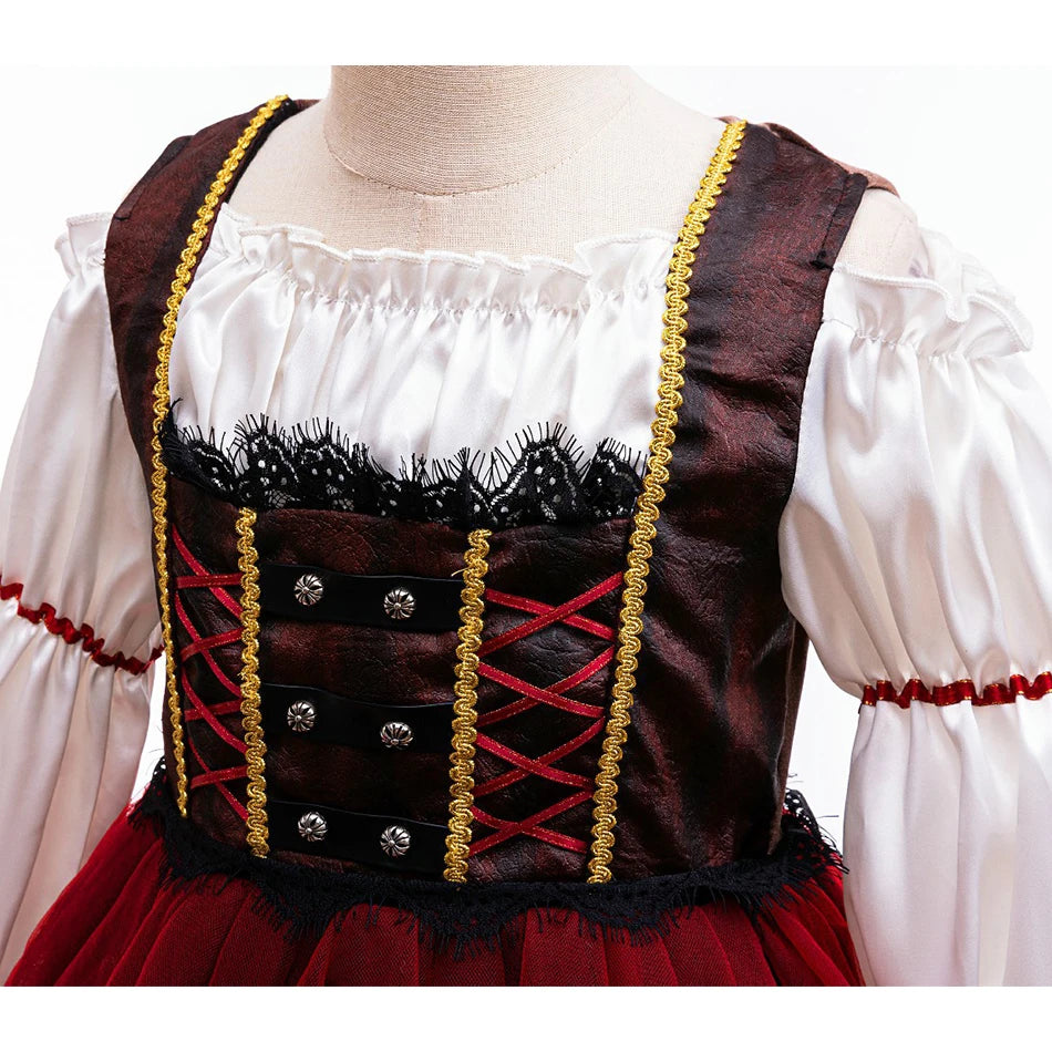 Halloween Girl Pirate Dress Children Princess Dress