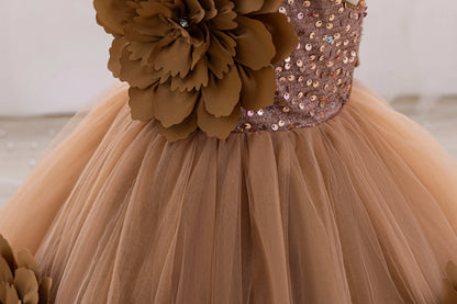 Elegant Girl Princess Dress Small Flying Sleeves