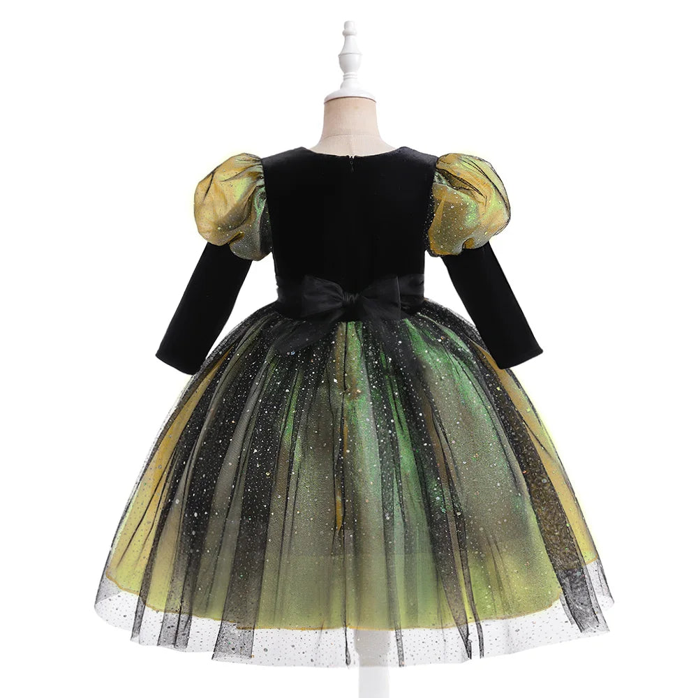 Long Sleeve Halloween Party Girls Dresses