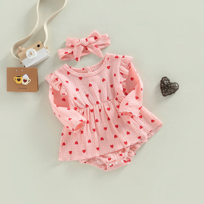 Body infantil + bandana de corazón 