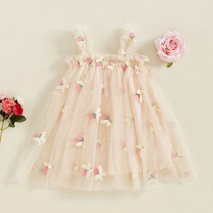 Vestido de mariposa de tul para niña 
