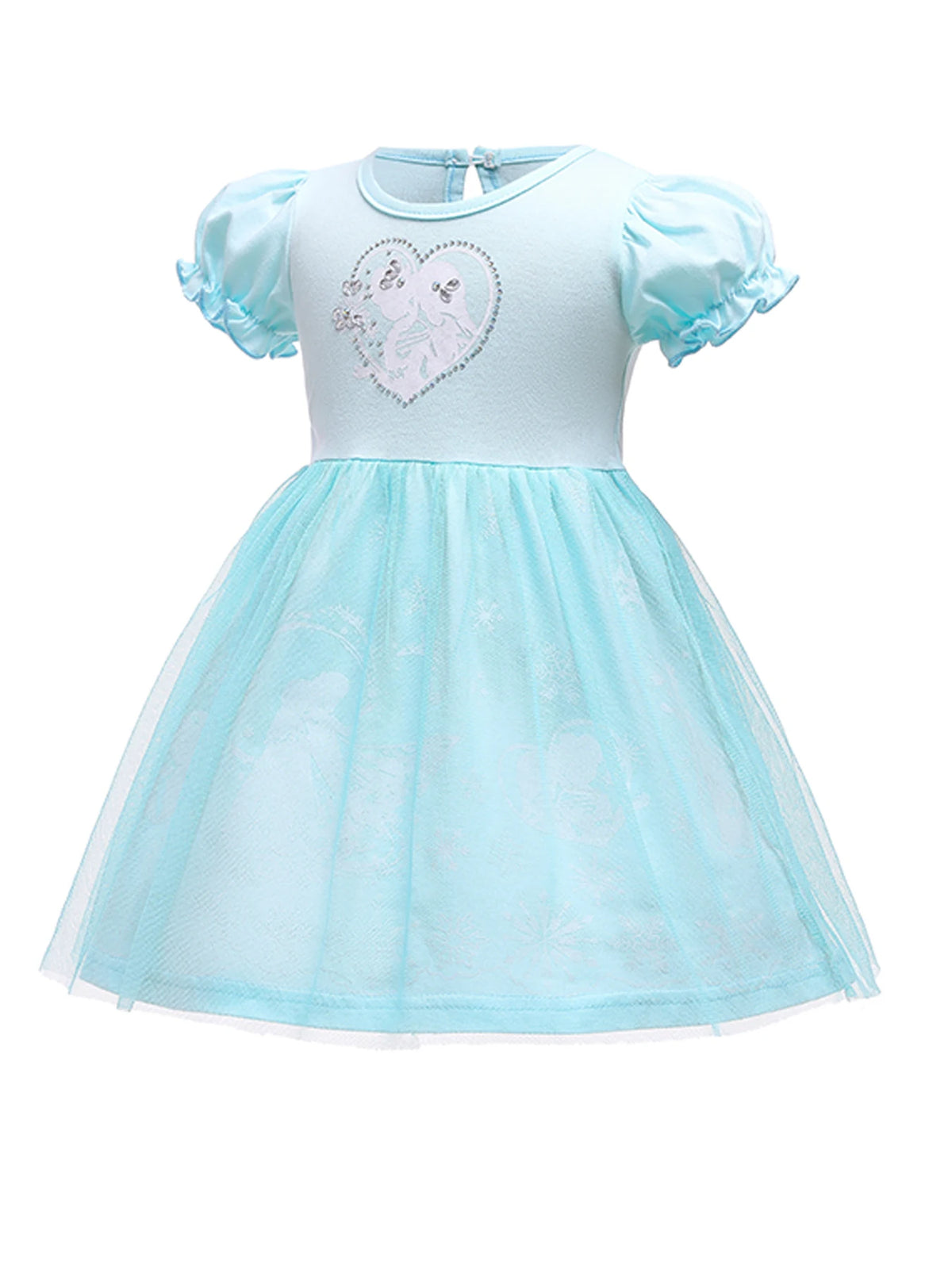 Round Neck Dress Children  Mesh Tulle Dress