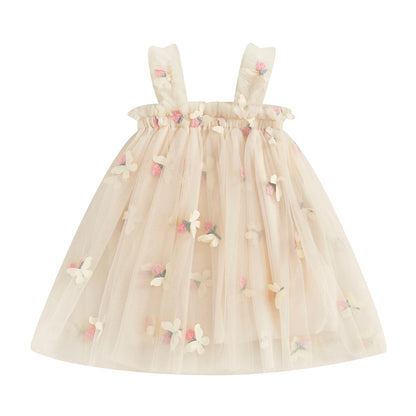 Vestido de mariposa de tul para niña 