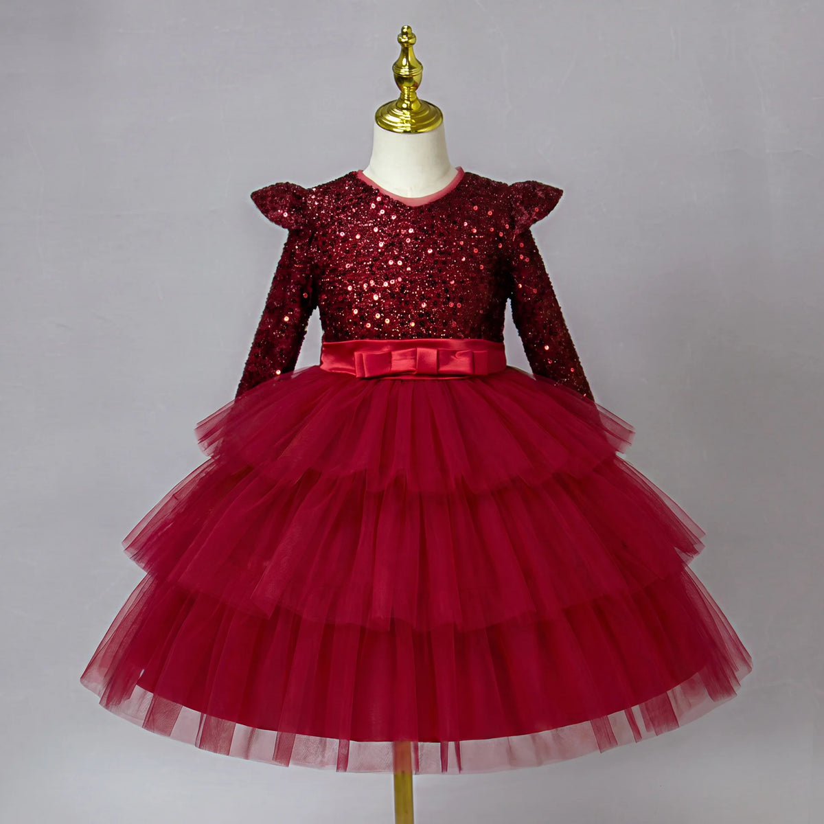 Princess Style Long Sleeve Children's Dress