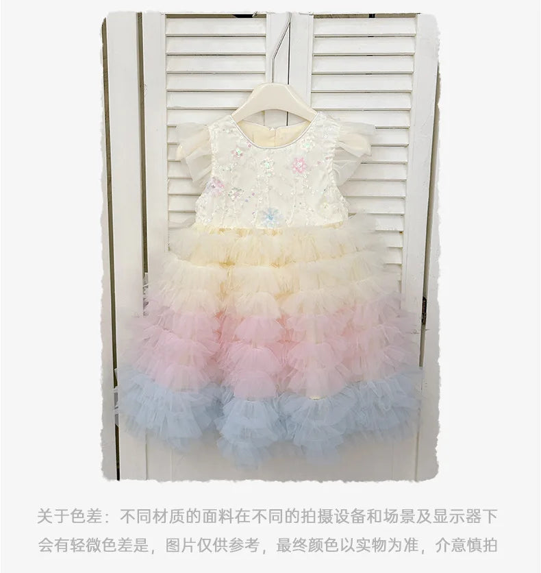 Cake-Puff Sleeve Gorgeous Princess Dress