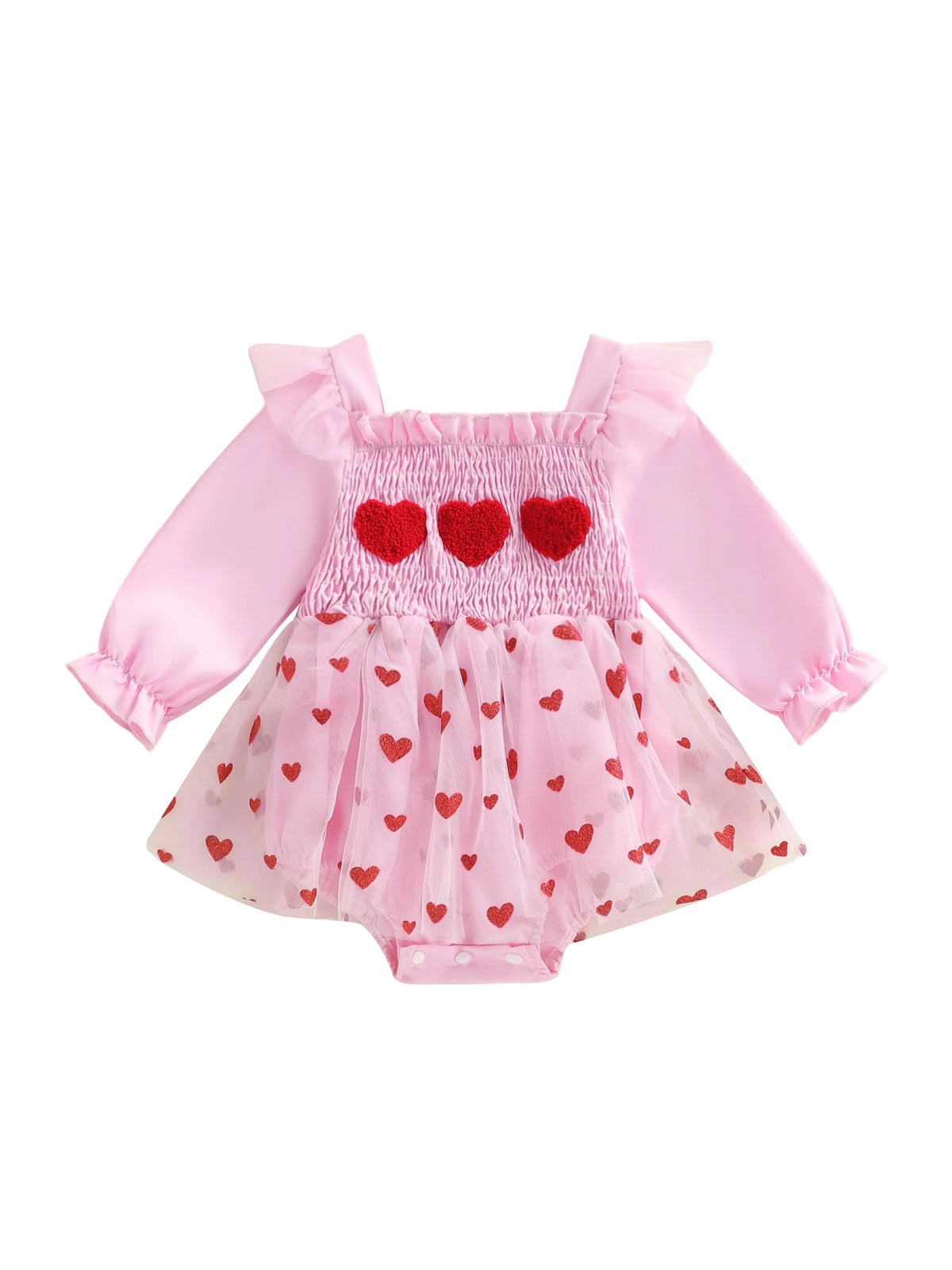0-18M Newborn Baby Girl Outfit Heart Romper