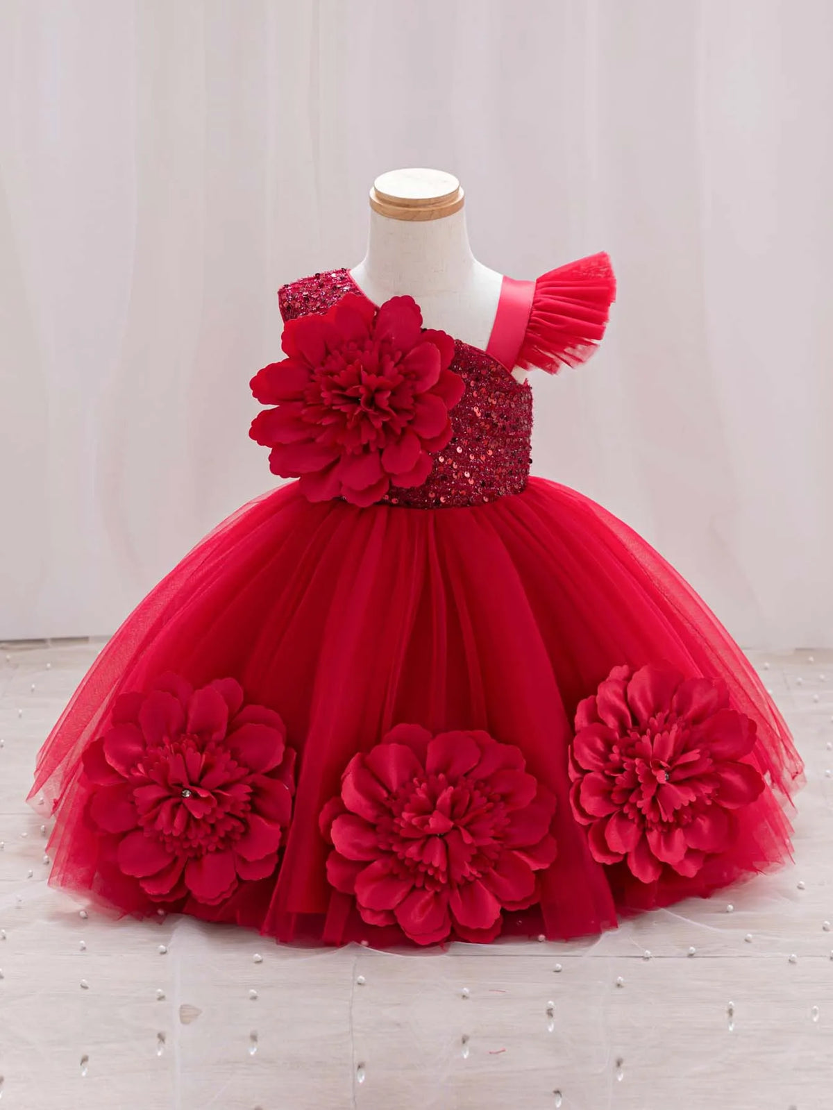 Elegant Girl Princess Dress Small Flying Sleeves