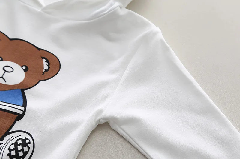 Spring Autumn Boys' Denim Long Sleeve Three-Piece Suit Casual Fashionable Children's Clothing Set Soft Cotton Baby Toddler Kids
