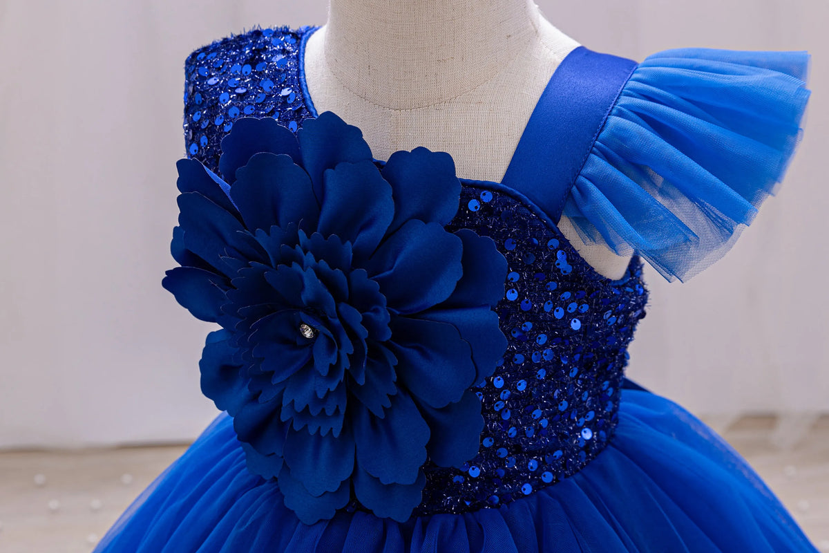 Elegant Girl Princess Dress Small Flying Sleeves
