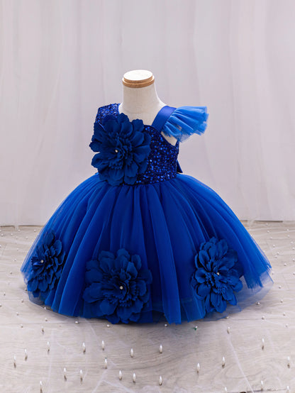 Elegant Girl Princess Dress Small Flying Sleeves